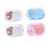 PACKOVE 4 Boîtes étui à lentilles de Contact étui Lunettes Porte-lentilles de Contact Porte-lentilles cosmétiques Contacts Case de l'objectif Plastique polypropylène