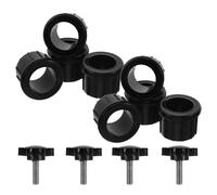PACKOVE 4 Ensembles Pièces de Base de Parasol de Patio avec Vis M8 | Remplacement pour Pied de Jardin, Support Inclus, Usage Extérieur, Finition Noire Élégante, Ensemble