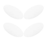 PACKOVE 4 Pièces Abat-jour Résistant Décoloration Rond Blanc pour Plafonnier en Acrylique Illumination Améliorée, Design Moderne et Ambiance Élégante pour Salon