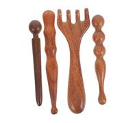 PACKOVE 4 Pièces Bâtons De Massage Bois Pour Visage Et Corps Outils De Massage Thaïlandais Traditionnels Réflexologie Pratique