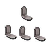 PACKOVE 4 Pièces Boîte de protection des aides auditives adultes Étui de protection Cas boîtier antichoc petit support d'aide auditive petit étui portable abdos Black