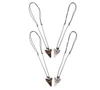PACKOVE 4 Pièces Collier Dent de Requin en Résine, Bijou Vintage Casual | Design Inspiré Surf, Palette Variée, Pendentif Denté, Usage Quotidien et Extérieur, Style Léger