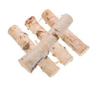 PACKOVE 4 Pièces de Bûches Décoratives en Bois de Bouleau Naturel, Légères et Faciles à Manipuler pour Décoration et Projets DIY Élégants