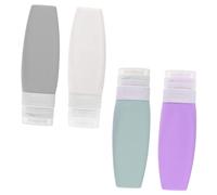 PACKOVE 4 Pièces Embouteillée conteneurs de voyage cosmétiques pour bouteilles de shampooing de voyage sec contenant de shampoing étanche détenteur de crème Gel de silice
