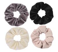 PACKOVE 4 Pièces En Velours Côtelé Élastiques Titulaires Décoratifs Accessoires De Cheveux Pour Les Filles En Velours Côtelé Queue De Cheval En Tissu