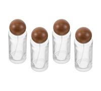 PACKOVE 4 Pièces Flacon Atomiseur en Verre 50ml Cylindre avec Bouchon Boule en