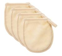 PACKOVE 4 Pièces houppette démaquillante poudre faire le ménage lavage lavable Doux suppression accessoires de maquillage de nettoyage du visage dissolvant de maquillage blanche