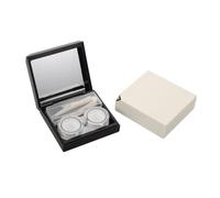 PACKOVE 4 Pièces Lens Container with Frosted Texture Leak Dual Compartments Contact Case for Travel and Daily Use Portable Contacts Box Organizer