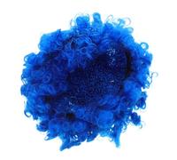 PACKOVE 4 Pièces Perruque Afro Courte Bouclée Bleue pour Fête Déguisée Carnaval Halloween Cosplay Unisexe