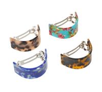 PACKOVE 4 Pièces Pinces à Cheveux Acétate pour Chignon et Queue Haute Clips à Ressort Sécurisés Petites Barrettes pour Femmes Accessoires Coiffure Polyvalents pour Fêtes et Quotidien