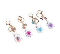 PACKOVE 4 Pièces Porte-clés Tortue à Sequins Lumineux Accessoire Brillant pour Sacs Porte-clés et Cadeaux Pendentif Tortue Phosphorescent pour Femmes