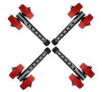 PACKOVE 4 Pièces Roues de Rechange pour Déambulateur Rouge en Acier Inoxydable et Caoutchouc, Accessoires avec Structure à Installation Rapide et Confort Amélioré pour Seniors à Domicile