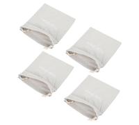 PACKOVE 4 Pièces Sac de Rangement pour Sèche Cheveux Poche Toile avec Cordon de Serrage Housse Rayures pour Sèche Cheveux pour Voyage et Capacité Multifonctionnelle Couleur Gris