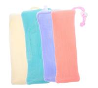 PACKOVE 4 pièces Sac Filet Mousseur de Savonnette Petit Sac Maille Portable pour Économiser Savonnette Pochettes de Rangement avec Lanière pour Séchage Rapide et Mousse Riche
