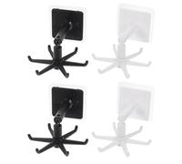 PACKOVE 4 Pièces Support pour Rangement Rotatif Abs en Mural Ustensiles Cuisine pour Crochet et Multi-griffes, Installation Facile Design Unique Pratique