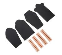 PACKOVE 4 Pièces Tableau Noir de Pierre Tombale Base en Bois pour Décoration de Pâques, Support pour Messages DIY et Ambiance Festive Unique