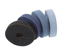 PACKOVE 4 Rouleaux Ruban Denim pour Bricolage Accessoires Vêtements et Décoration Assortiment