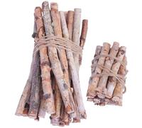 PACKOVE 40 Pièces de Bûches de Bouleau Décoratives en Bois Marron Naturel pour Décoration de Table de Noël Élégante et Simple