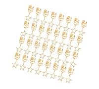 PACKOVE 40pièces Breloques Cheveux Étoiles Creuses Bijoux Pour Tresses Dreadlocks Barrettes Métal Pendentifs Fermoirs Accessoires Cheveux Femmes Filles