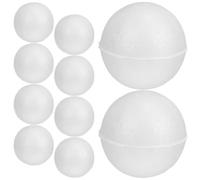 PACKOVE 48 Pièces Boules Blanches 2 Pouces Sphères Rondes en Mousse pour Loisirs Créatifs et Projets Scolaires, pour Collage et Sculpture Artisanale