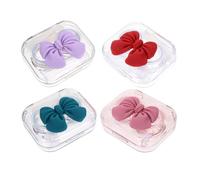 PACKOVE 4ensembles Lot de Étuis à Lentilles De Contact Boîte De Rangement Portable Et Compacte Étui Hermétique pour Lentilles