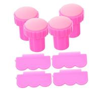 PACKOVE 4ensembles Outils De Nail Art Tampons Silicone Avec Raclettes Pour Manucure Artistique Et Débutants