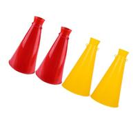 PACKOVE 4pcs Mégaphones en Plastique pour Supporter Football Amplification Sonore et Design Convivial, Accessoires pour Activités en Plein Air et Écoles