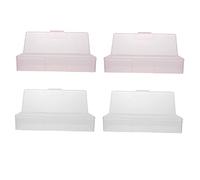 PACKOVE 4pièces Boîtes à Outils Pour Manucure Et Nail Art Coffrets De Rangement Vides Pour Outils De Ponçage Ongles Boîtes De Rangement Pour Salon Ou Usage Domestique
