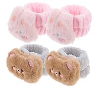 PACKOVE 4pièces Bracelets Pour Visage Lavage Confortables Absorbant Lot De Maquillage Nettoyage