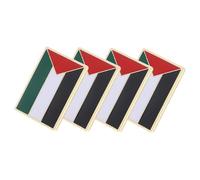PACKOVE 4pièces Broche Drapeau Palestinien Lot De Épingle Carrée Métal Pour Vêtements Pin Décoratif National Revers Sac à Dos
