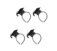 PACKOVE 4pièces Ceinture pour Cheveux Bandeau de Remise de Diplômes Coiffe de Docteur Accessoires de Fête de Argenté