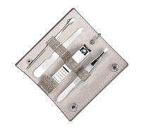 PACKOVE 4pièces Coupe-ongles Ensemble Avec Pince à Sourcils Cure-oreilles Et Étui De Rangement Pour Ongles Mains