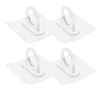 PACKOVE 4pièces Crochets Adhésifs Ronds Transparents Supports Muraux Robustes sans Perçage pour Serviettes Sacs Manteaux et Bouteilles de Spray Crochets Multifonctions pour Salle de Bain
