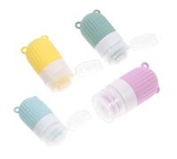 PACKOVE 4pièces Flacons De Voyage Silicone Contenants Réutilisables Squeeze Pour Étanches Et Vert Matcha Bleu