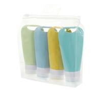 PACKOVE 4pièces Flacons de Voyage Souples Silicone pour Lotion Flacons Portables Pratiques Format Voyage pour Shampoing et Produits