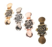 PACKOVE 4pièces Lot de Pinces à Vêtements pour Femme Pinces Rétro pour Pull Châle Robe Broche Accessoires de Mode sans Effort