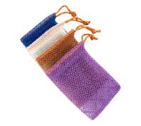 PACKOVE 4pièces Pochette à Avec Cordon De Serrage Sac Pour Barre De Shampoing Pochette De Exfoliante Pour Douche Sac De Rangement Pour Sec Et Intact