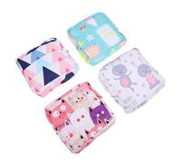 PACKOVE 4pièces Rangement Serviette Hygiénique Sac pour Coussinets Allaitement Sac De Rangement Portable Design Élégant Et Pratique pour Filles Et Femmes Voyage