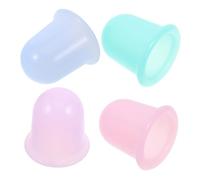 PACKOVE 4pièces Silicone Pour Cupping Dispositif De Massage Portable Avec Pompe à Main Soulagement Douleurs Musculaires