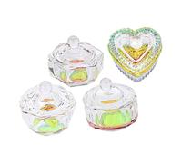 PACKOVE 4pièces Verre Acrylique Bol Pour Liquide à Ongles Coupelle Pour Outil De Manucure