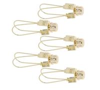 PACKOVE 5 Pièces Adaptateur pour Abat-jour à Ampoule à Clip, Support D'abat-jour, Fer, Or, Fixation pour Ampoule Bougie, pour Décoration de Maison