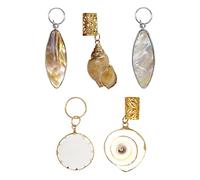 PACKOVE 5 Pièces Coiffe Coiffure Anneau De Cheveux Décoration Des Cheveux Accessoire Postiche Anneaux Pendentif Postiche Parure Postiche Anneaux De Dreadlock Ornement Postiche Coquille