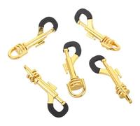 PACKOVE 5 Pièces Crochets Pivotants en Métal Doré pour Sangles de Saxophone et Instruments à Vent Électroniques, Mousquetons Flexibles Améliorant L'efficacité, pour L'enseignement