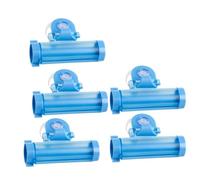 PACKOVE 5 Pièces Distributeur de Dentifrice à Ventouse Kit de Bleu Presse Tubes pour Économiser Dentifrice et Organiser de Bain