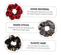 PACKOVE 5 pièces Élastiques Cheveux Bronzés Halloween Chouchous Tissu Décoratifs pour Queue de Cheval Accessoires Mode
