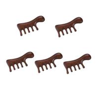 PACKOVE 5 Pièces Peigne De Massage Peigne à Dents Larges Pour Cheveux Bouclés Démêlant Pour Cuir Chevelu Sec à Cheveux Bois De Santal