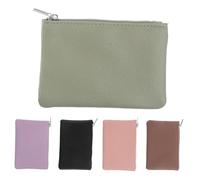 PACKOVE 5 Pièces Small Zipper Wallet Set Compact Card Holder Change Purse Portable Organizer for Cash Coins Keys Unisex