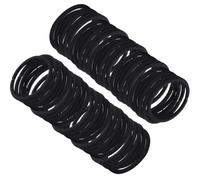 PACKOVE 50 Pièces Élastiques à Cheveux en Nylon Haute Élasticité sans Métal pour Queue de Cheval, Accessoires Cheveux Noirs pour Adultes et Garçon et Filles, Sport