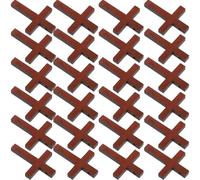 PACKOVE 50 Pièces Pendentifs Croix en Bois Mini, Finitions Soignées