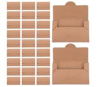 PACKOVE 50pièces Étuis Cartes Kraft Résistants Porte-clés Hôtel Carte Visite Protection Crédit Id Polyvalent pour Hôtels Restaurants Salons